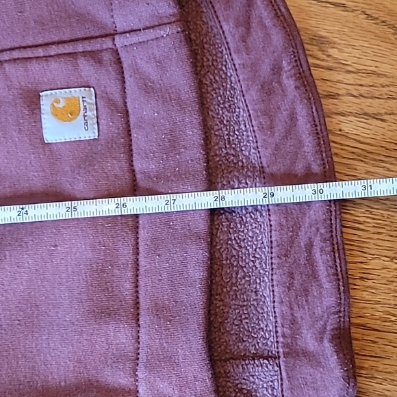 Carhartt kids Large 12/14 zip up light burgandy hoodie with pockets LOT F - Picture 8 of 10